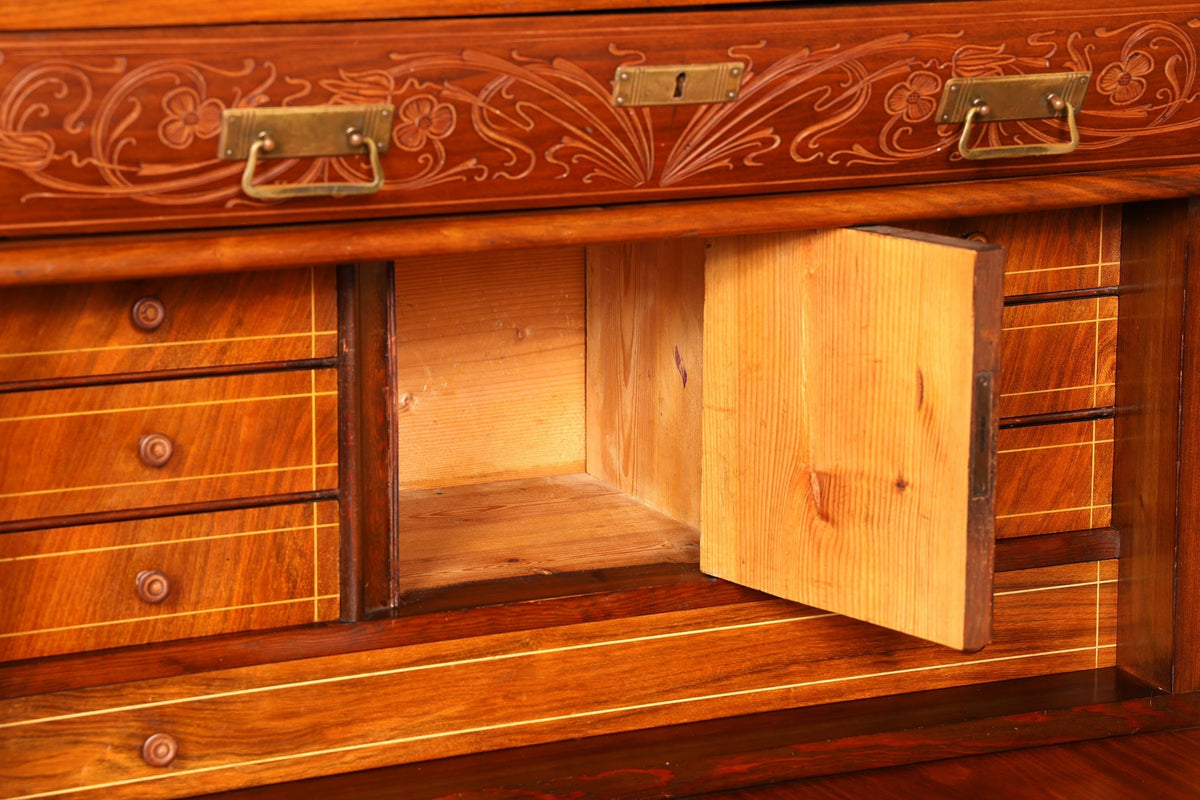 G782 Finish Wunderschöner Gründerzeit Sekretär Kommode Jugendstil Schubladenkommode Antik Vertiko (Kopie)