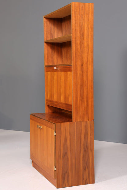 Wunderschönes Mid Century Schrank Vintage Teak Holz Sekretär Regal Retro Bücherregal 60s