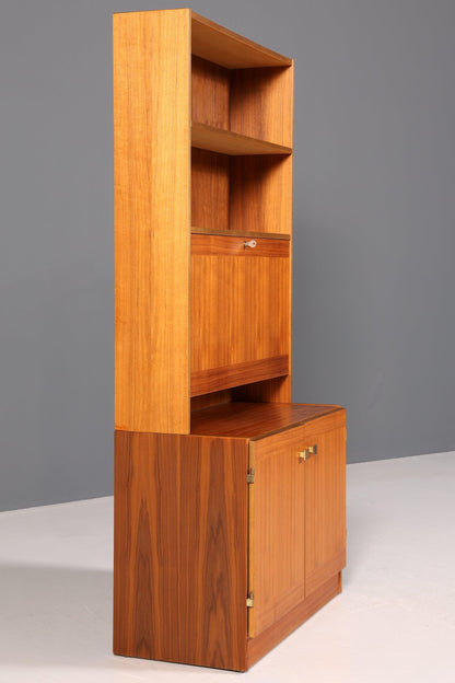 Wunderschönes Mid Century Schrank Vintage Teak Holz Sekretär Regal Retro Bücherregal 60s
