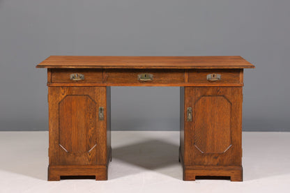 Beautiful Art Nouveau Desk Oak Wood Desk Antique Office Table Office Desk