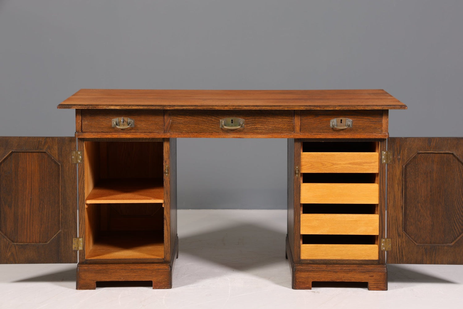 Beautiful Art Nouveau Desk Oak Wood Desk Antique Office Table Office Desk
