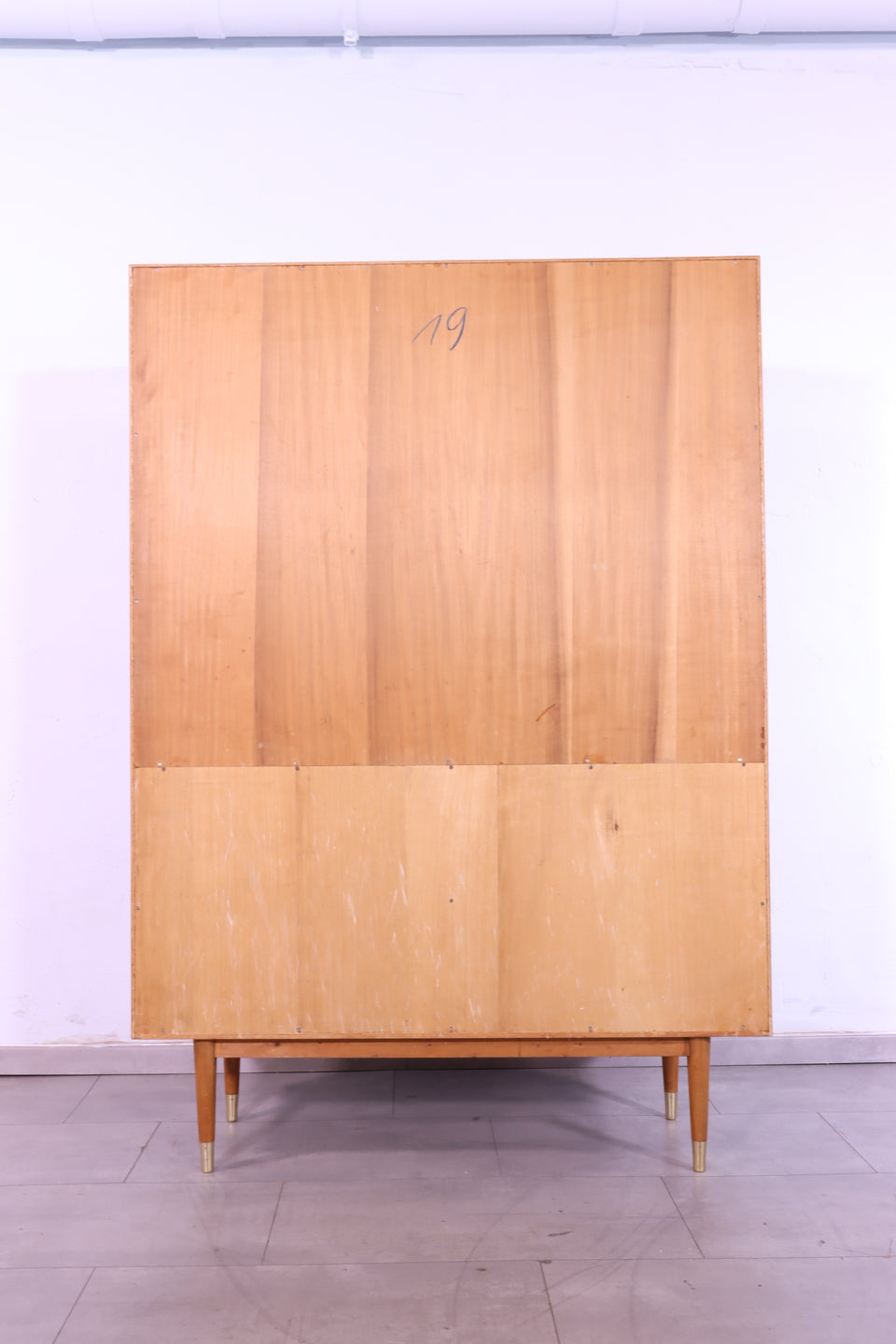 Wunderschönes Mid Century Vitrine Retro Highboard Nussbaum Schrank Kommode