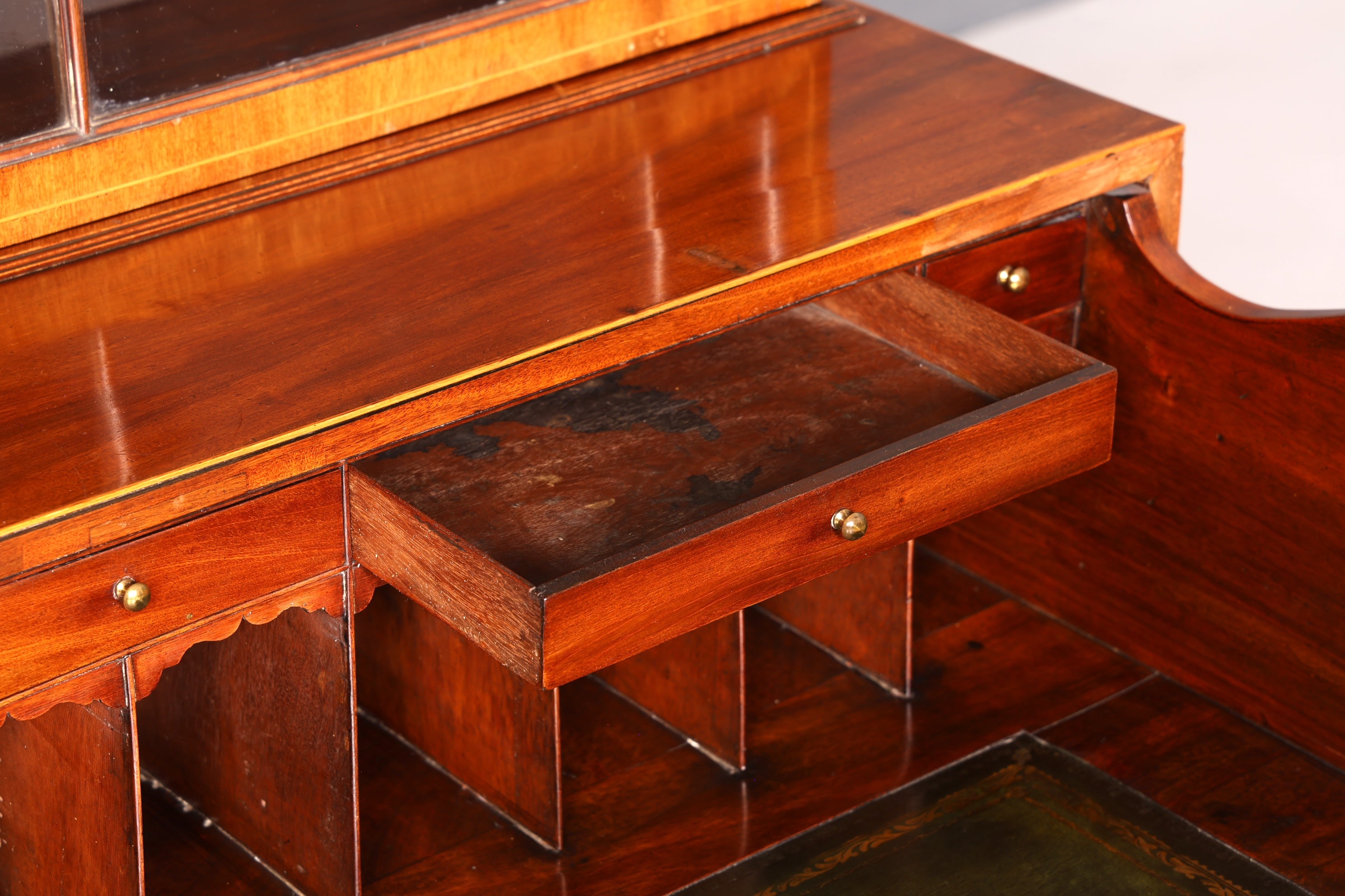 G785 Finish Wunderschöne Englische Vitrine Bibliothek Sekretär echt Holz Antik Schrank Regal (Kopie)