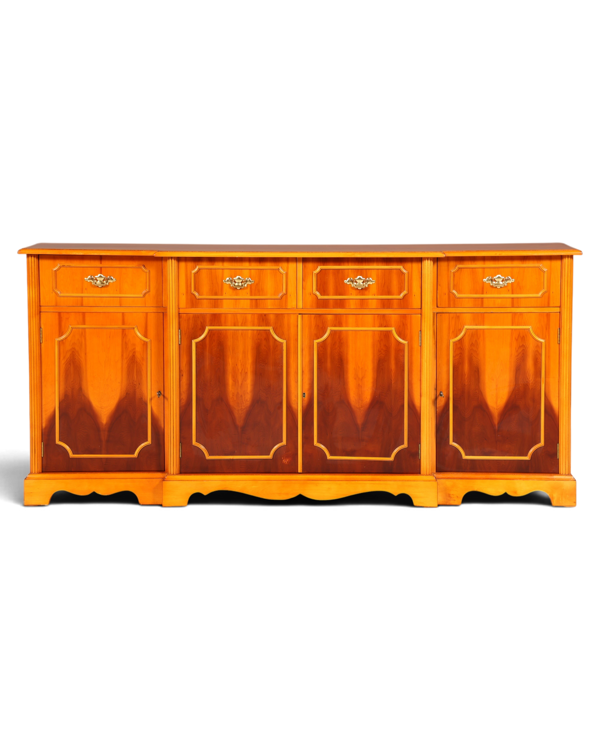 Traumhaftes Englisches Sideboard Eibe Schrank Antik Stil Buffetschrank Kommode