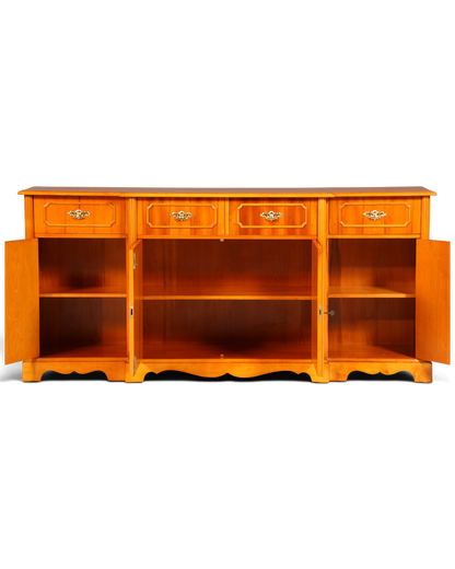 Traumhaftes Englisches Sideboard Eibe Schrank Antik Stil Buffetschrank Kommode