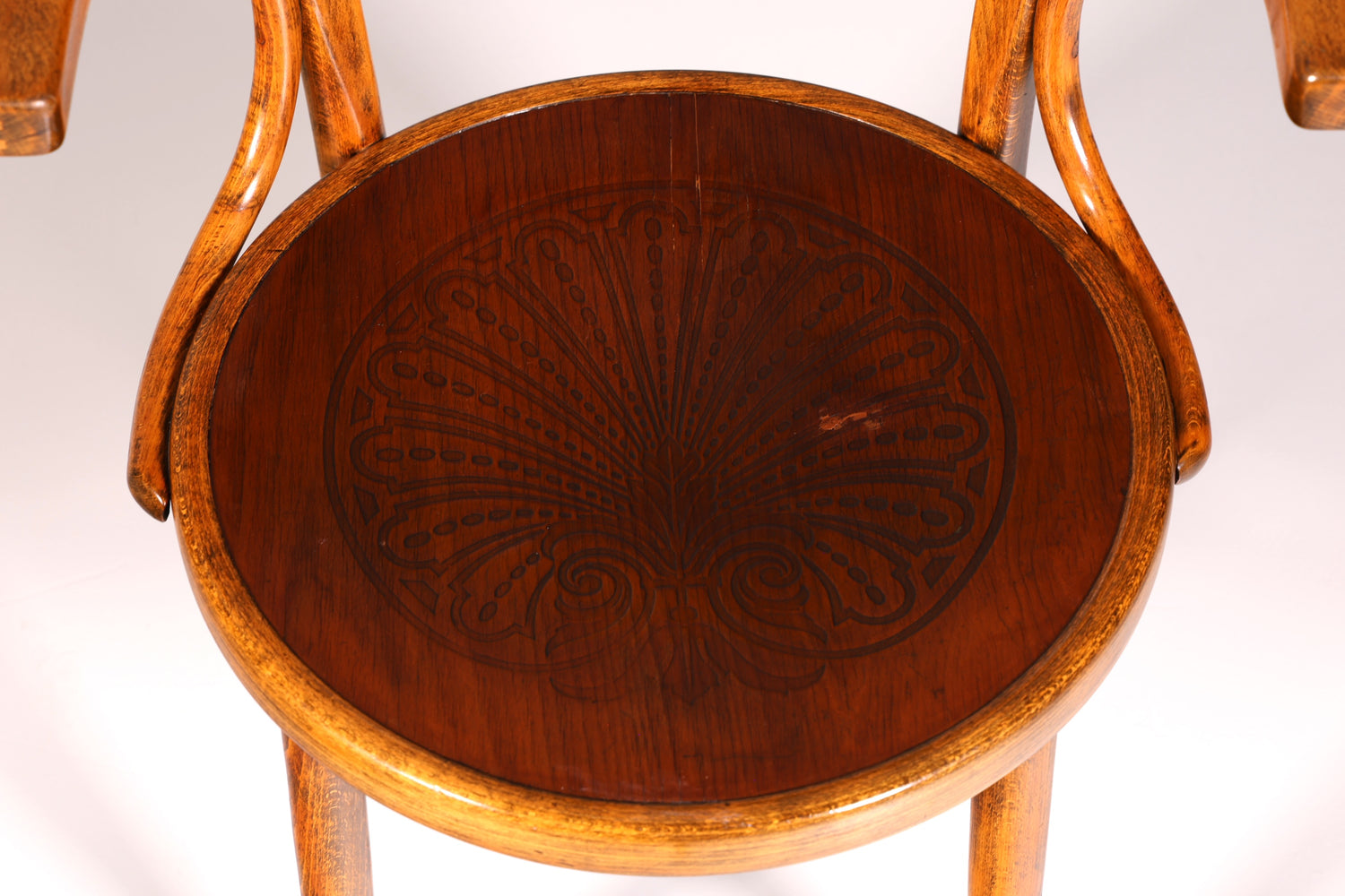 Traumhafter Armlehnstuhl im Thonet Stil Bugholz Antik Sekretär Stuhl Vintage Esszimmer Küchenstuhl