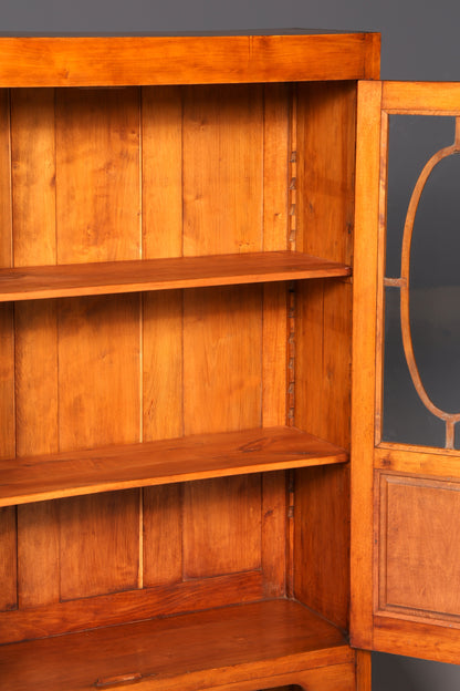 Traumhafte Jugendstil Vitrine Eiche Bücherschrank Glasvitrine Geschirrschrank Schrank