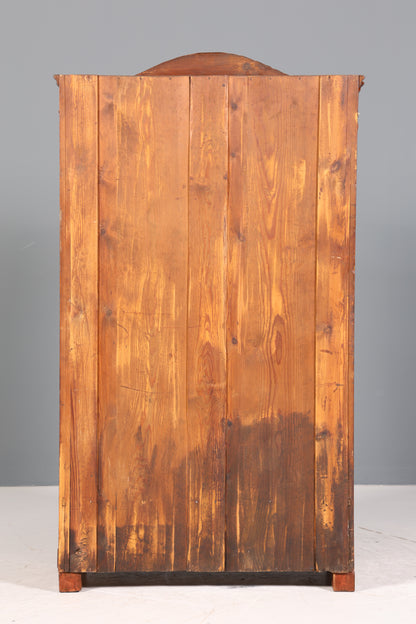 Traumhafte Louis Philippe Vitrine Antik Biedermeier Schrank echt Holz um 1880 Geschirrschrank