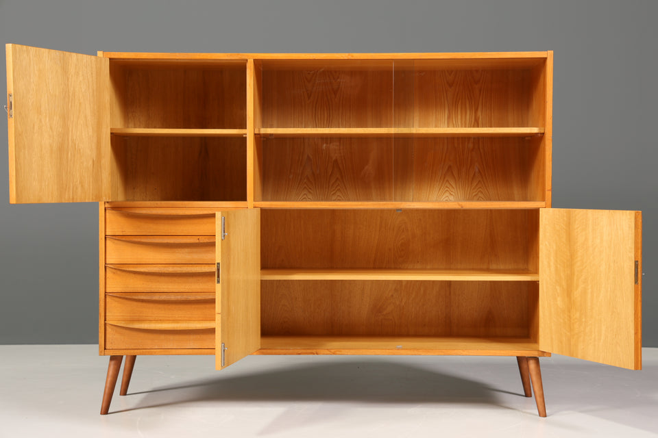 Original Hellerau Mid Century Vitrine Schrank Franz Ehrlich 602 Kommode Bücherregal