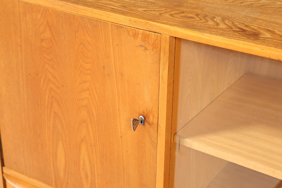 Original Hellerau Mid Century Vitrine Schrank Franz Ehrlich 602 Kommode Bücherregal