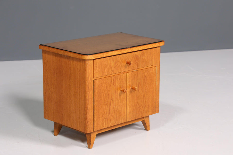 Schlichte Mid Century Retro Kommode 60s Vintage Nachttisch 1 von 2