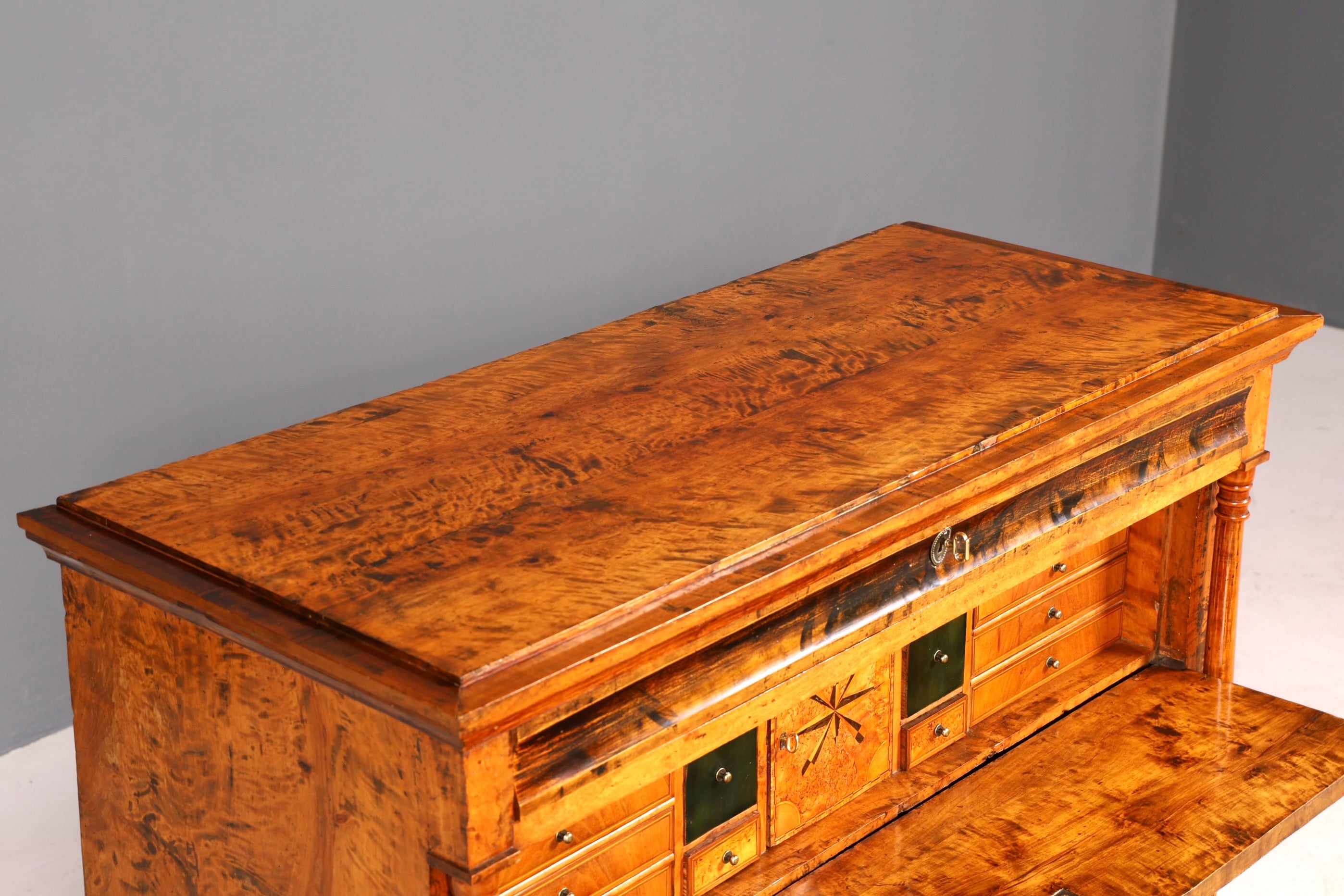 G794 Finish Wunderschöner Original Biedermeier Sekretär um 1860 Englisch Kommode Antik Bürokommode (Kopie)