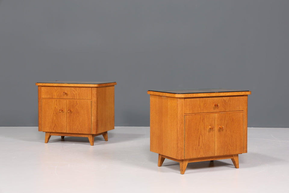 Schlichte Mid Century Retro Kommode 60s Vintage Nachttisch 1 von 2