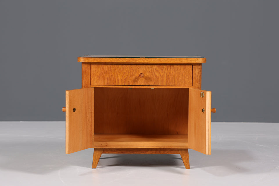 Schlichte Mid Century Retro Kommode 60s Vintage Nachttisch 2 von 2
