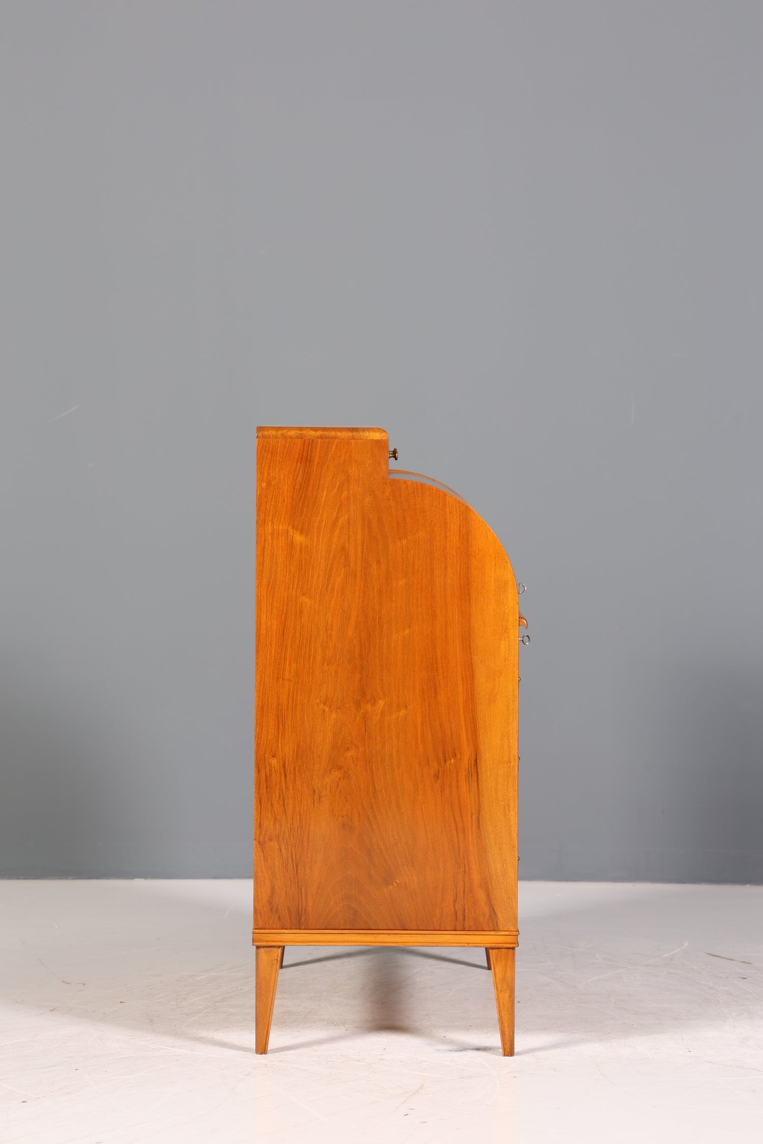 Traumhafter Mid Century Rollladen Sekretär echt Holz Büro Schrank Vintage Schreibkommode