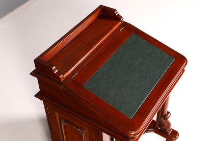 Wunderschöner Englischer Davenport Schreibtisch Desk Sekretär Lederauflage Kommode Antik Vintage