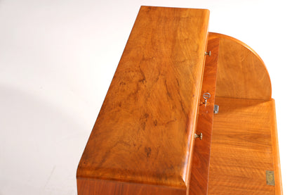 Traumhafter Mid Century Rollladen Sekretär echt Holz Büro Schrank Vintage Schreibkommode