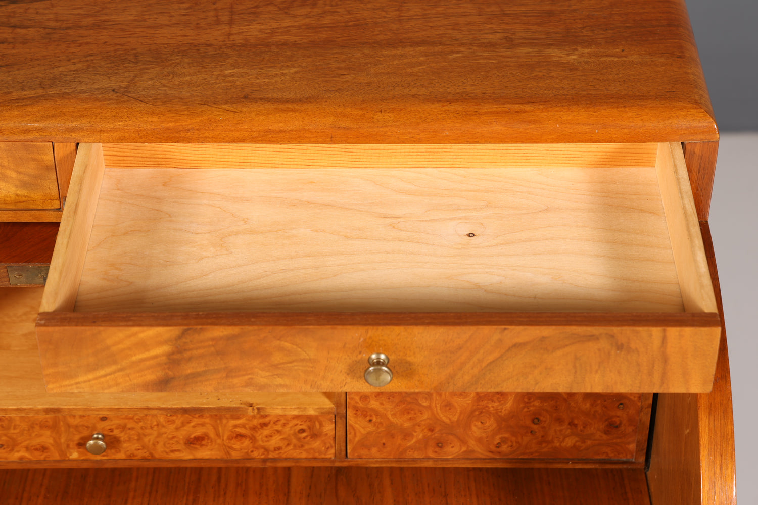 Traumhafter Mid Century Rollladen Sekretär echt Holz Büro Schrank Vintage Schreibkommode