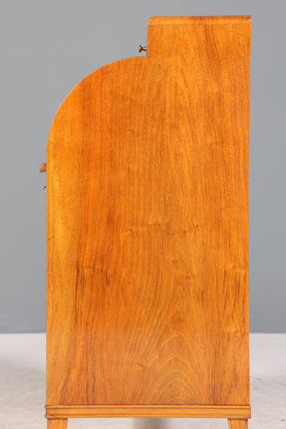 Traumhafter Mid Century Rollladen Sekretär echt Holz Büro Schrank Vintage Schreibkommode