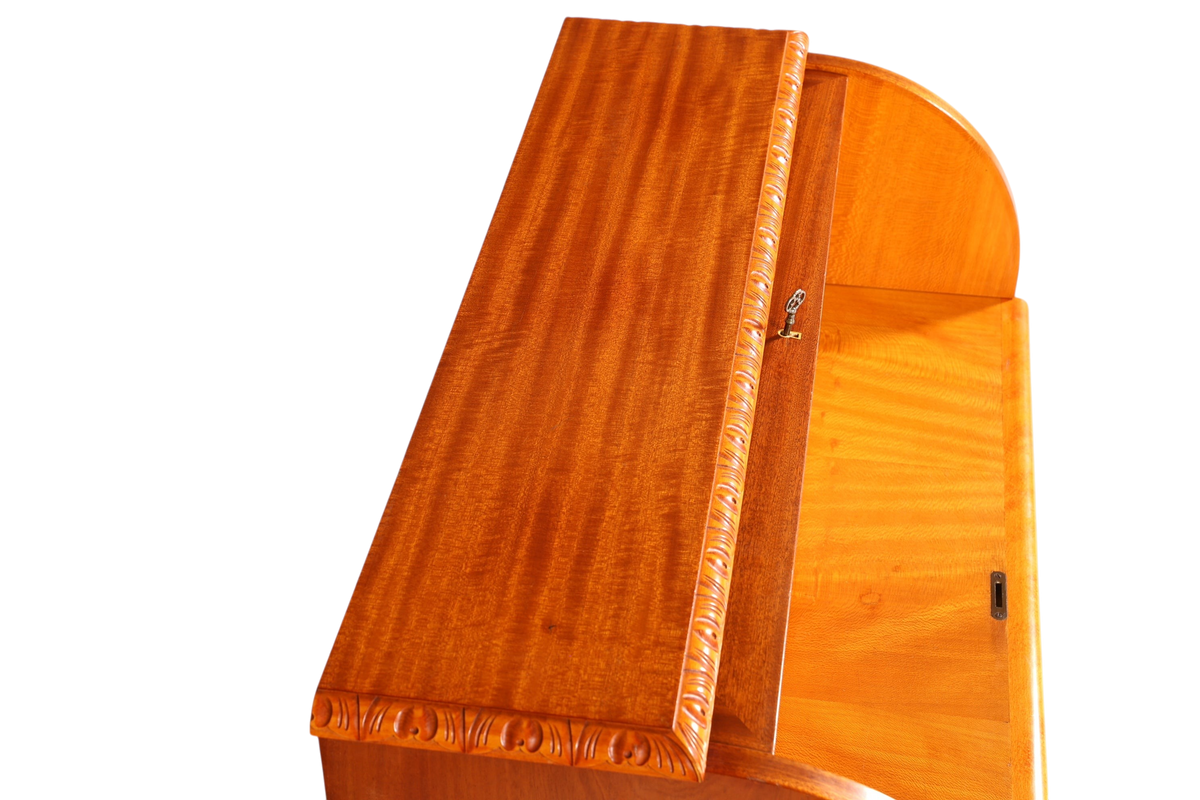 Traumhafter Rollladen Sekretär um 1930 Büro Kommode echt Holz Barock Stil Schreibtisch Bürokommode