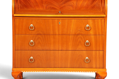 Traumhafter Rollladen Sekretär um 1930 Büro Kommode echt Holz Barock Stil Schreibtisch Bürokommode