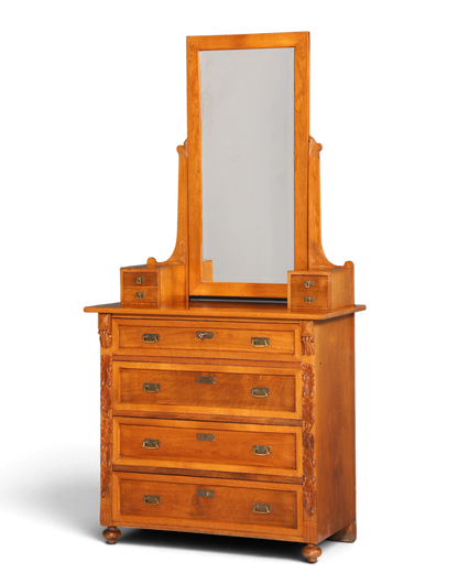 Traumhafte Jugendstil Kommode Antik Sideboard mit Spiegel Flurkommode Frisierkommode