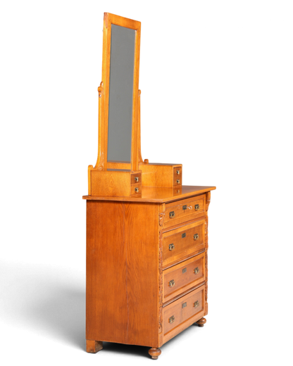 Traumhafte Jugendstil Kommode Antik Sideboard mit Spiegel Flurkommode Frisierkommode