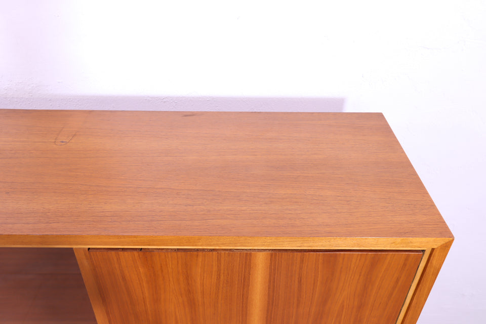 Mid Century Highboard Retro Vitrine Nussbaum Schrank Kommode