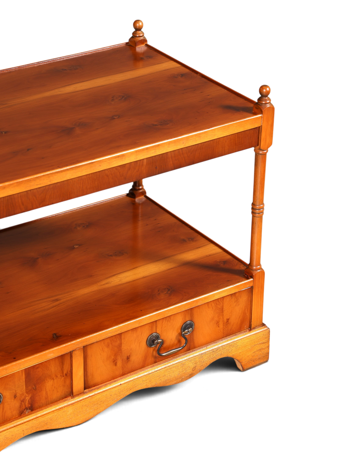 Wunderschöner Englischer Couchtisch Regency Stil Antik Ablagetisch Beistelltisch Schubladen Holz
