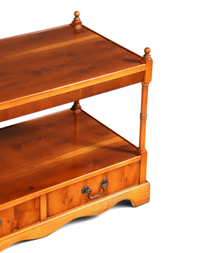 Wunderschöner Englischer Couchtisch Regency Stil Antik Ablagetisch Beistelltisch Schubladen Holz