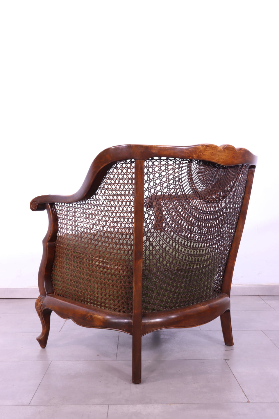 Traumhafter Chippendale Sessel Antik Stil Relax Sessel Samt Stoff