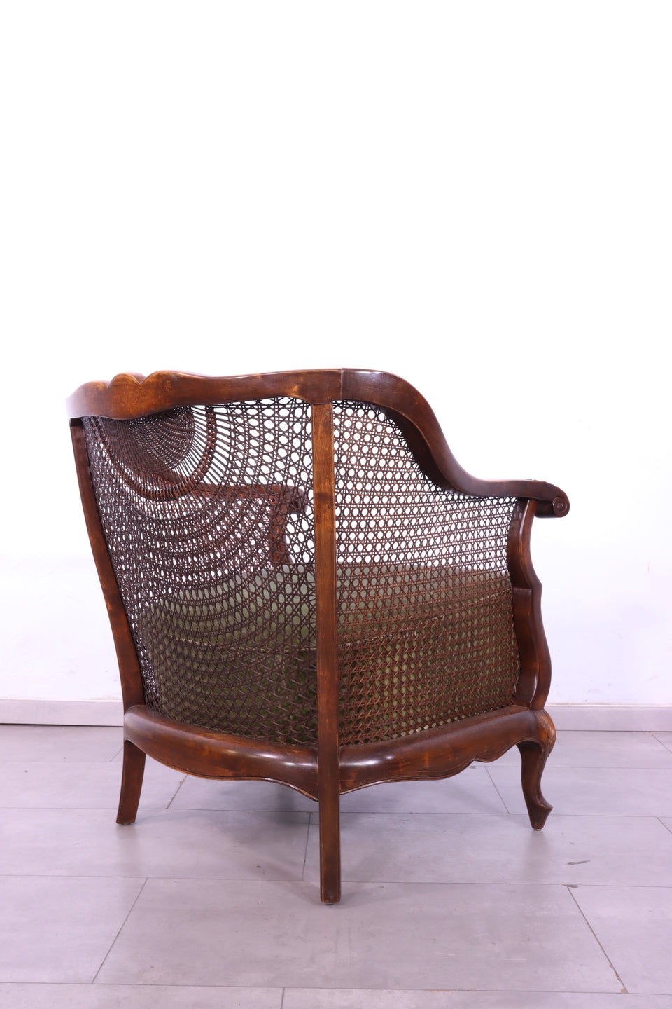 Traumhafter Chippendale Sessel Antik Stil Relax Sessel Samt Stoff