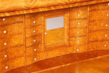 Impressive Biedermeier Secretary Cabinet, Antique Vertiko Chest of Drawers, Office Writing Desk, Sideboard
