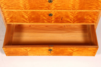 Impressive Biedermeier Secretary Cabinet, Antique Vertiko Chest of Drawers, Office Writing Desk, Sideboard