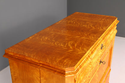 Impressive Biedermeier Secretary Cabinet, Antique Vertiko Chest of Drawers, Office Writing Desk, Sideboard