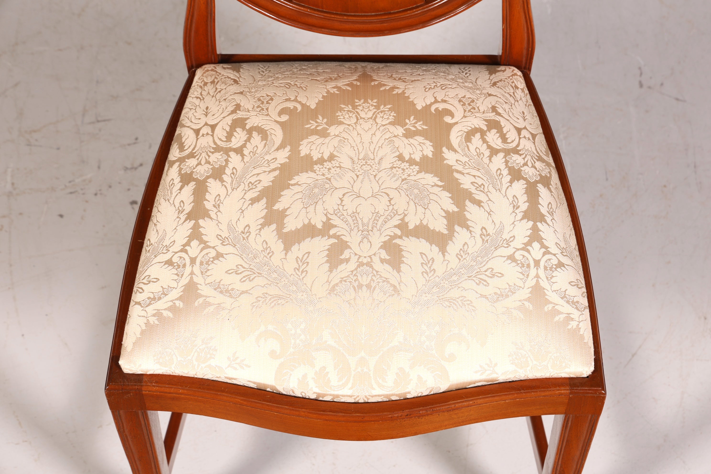 4x Wunderschöne Englische Stühle Hepplewhite Stuhl Set Antik Sekretär Stühle Polsterstühle Küchenstühle