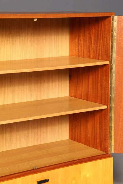 Mid Century Schrank 60er Jahre Wäscheschrank Aktenschrank Kommode Vintage Holz