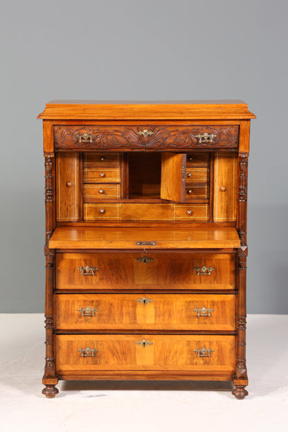 Wunderschöner Gründerzeit Sekretär Vertiko Highboard Jugendstil Kommode Schrank um 1880