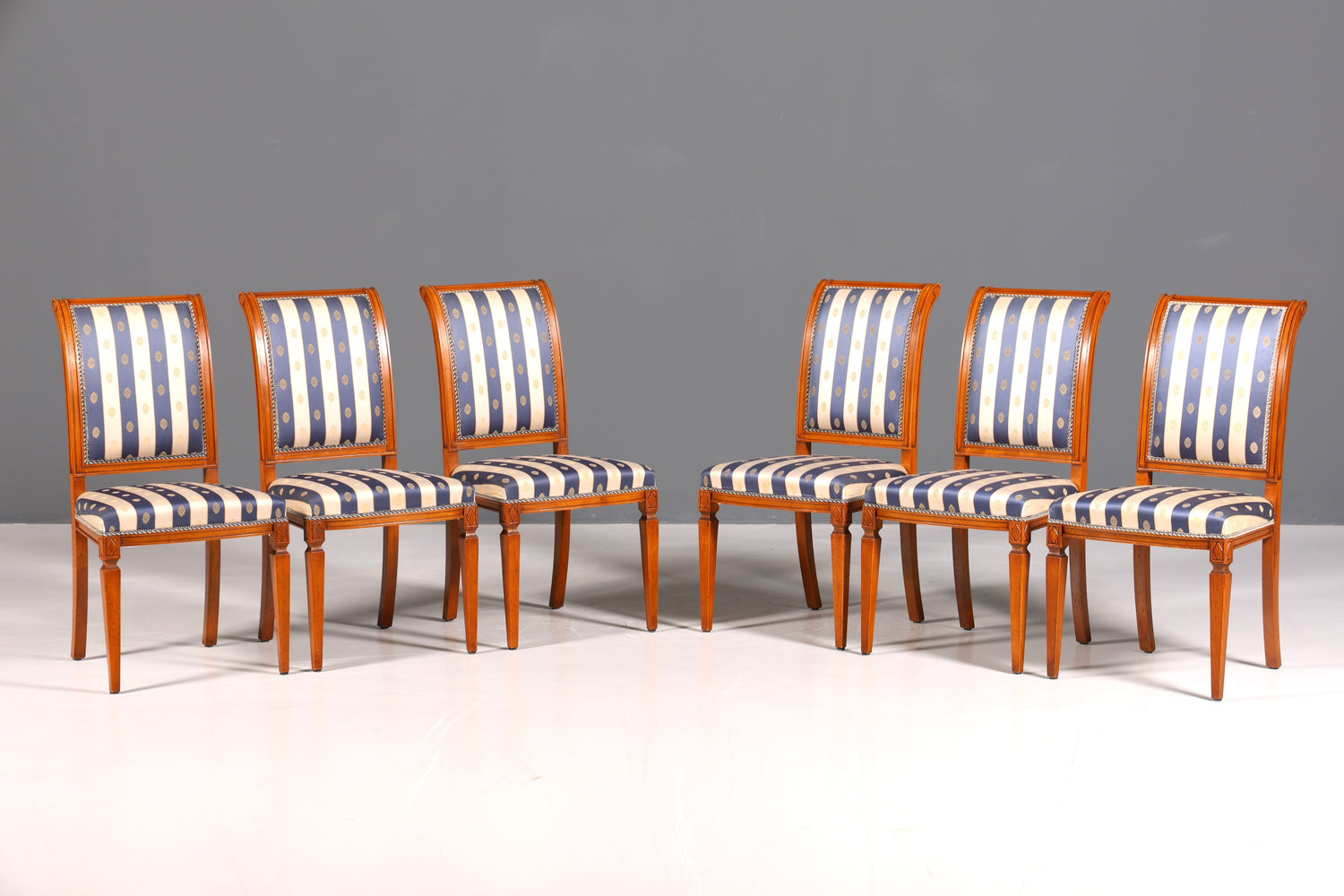 6x Traumhafte Selva Stühle Esszimmer Stuhl Set Villa Borghese Küchenstühle Antik Stil Set