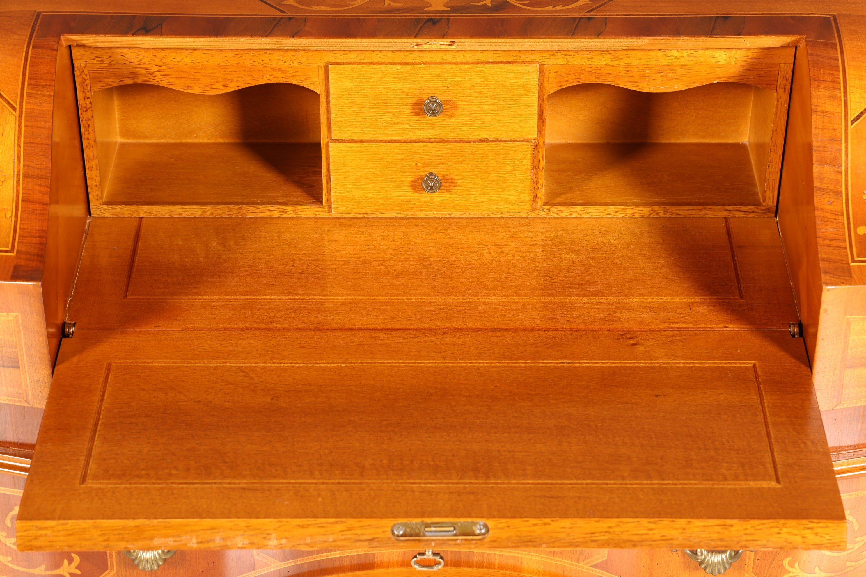Wunderschöner Sekretär im Barock Stil Büro Kommode Intarsien Schreibkommode Schreibtisch