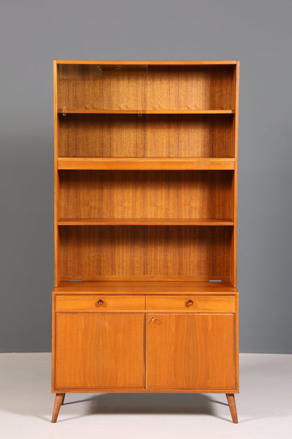 Schlichtes Mid Century Regal Vintage Schrank Retro Vitrine Bücherregal 60s