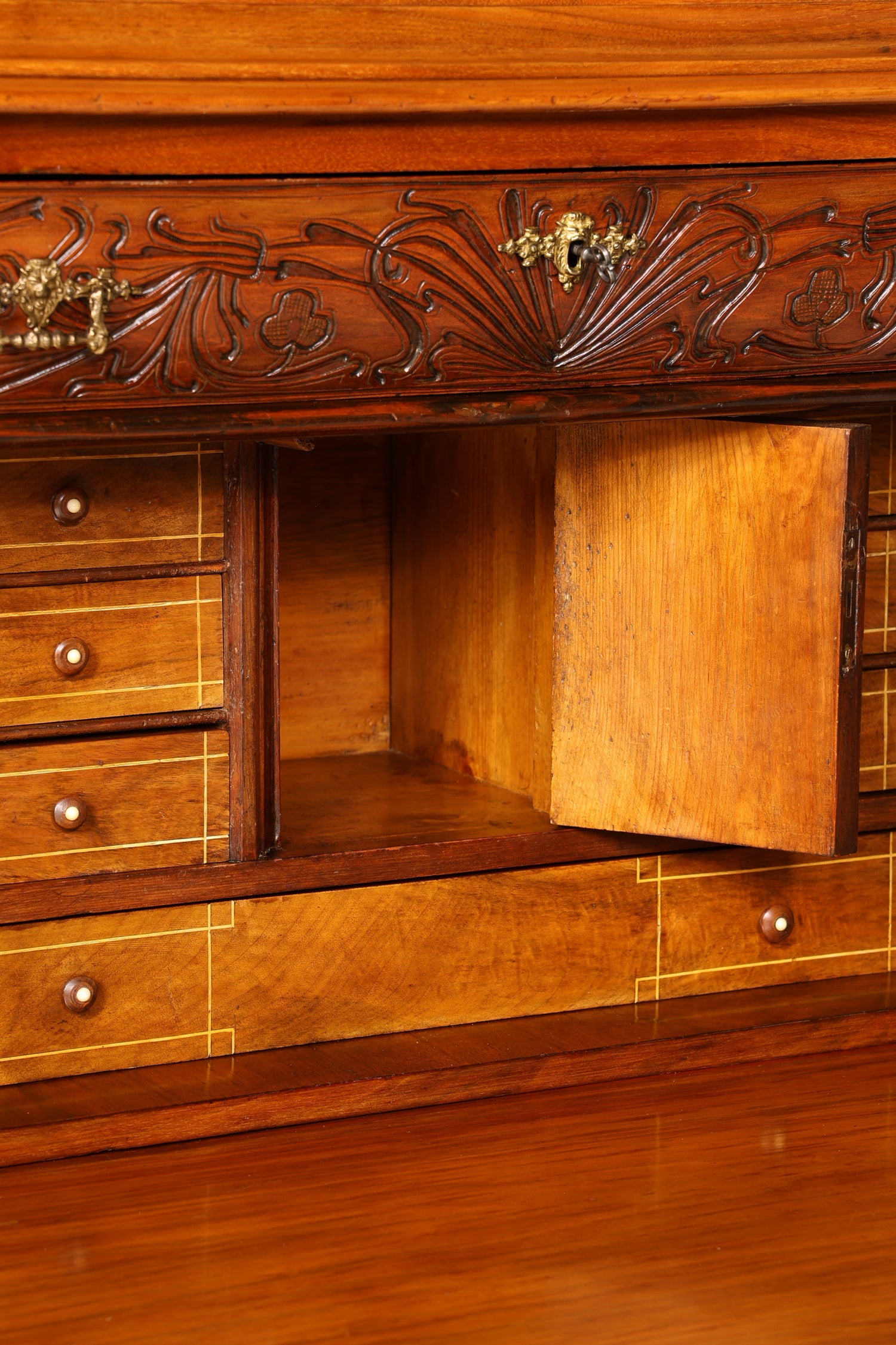 Wunderschöner Gründerzeit Sekretär Vertiko Highboard Jugendstil Kommode Schrank um 1880