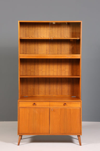 Schlichtes Mid Century Regal Vintage Schrank Retro Vitrine Bücherregal 60s