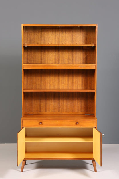 Schlichtes Mid Century Regal Vintage Schrank Retro Vitrine Bücherregal 60s