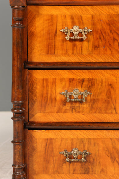 Wunderschöner Gründerzeit Sekretär Vertiko Highboard Jugendstil Kommode Schrank um 1880