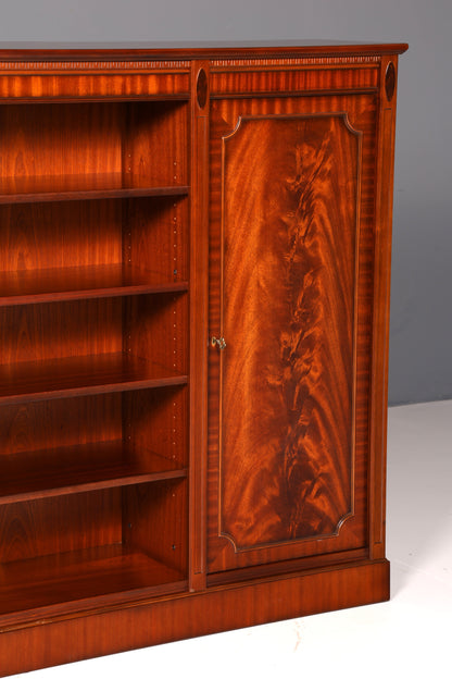Beautiful Heldense Bookcase, Mahogany, English-Style Shelf, Bookshelf, Book Storage, Antique, Vintage