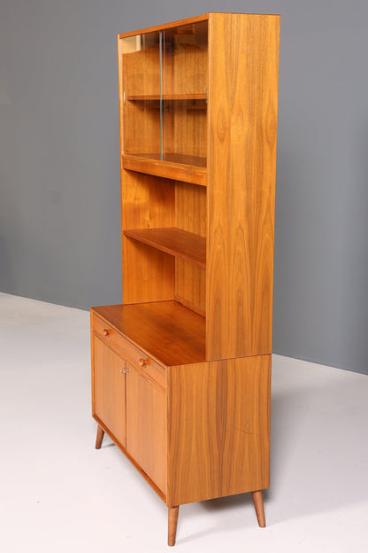 Schlichtes Mid Century Regal Vintage Schrank Retro Vitrine Bücherregal 60s