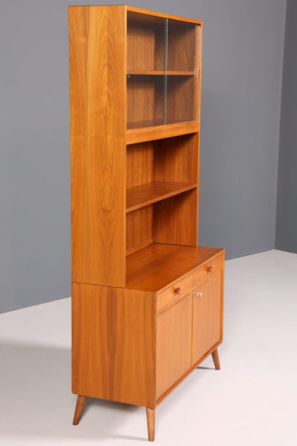 Schlichtes Mid Century Regal Vintage Schrank Retro Vitrine Bücherregal 60s