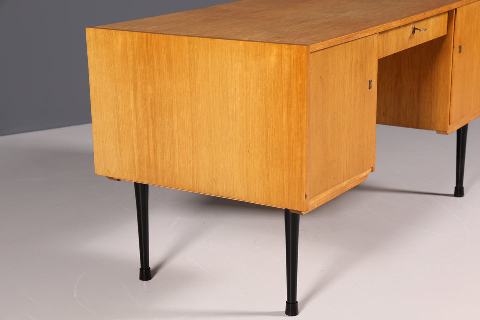 Schlichter Mid Century Schreibtisch Danish Design echt Holz Vintage Desk