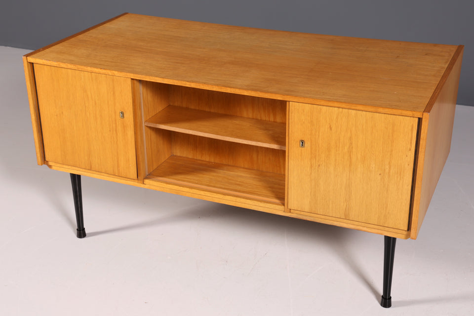 Schlichter Mid Century Schreibtisch Danish Design echt Holz Vintage Desk